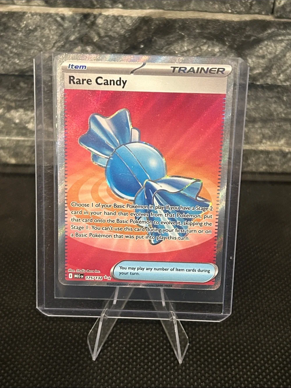 Pokemon Rare Candy 175/132 Full Art Trainer Holo  from Mega Evolutions Set M/NM